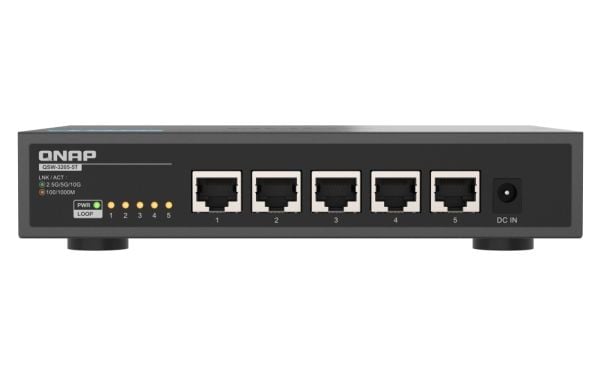 QNAP QSW-3205-5T - Switch - ikke-styrt - 5 x 100/1000/2.5G/5G/10GBase-T - stasjonær