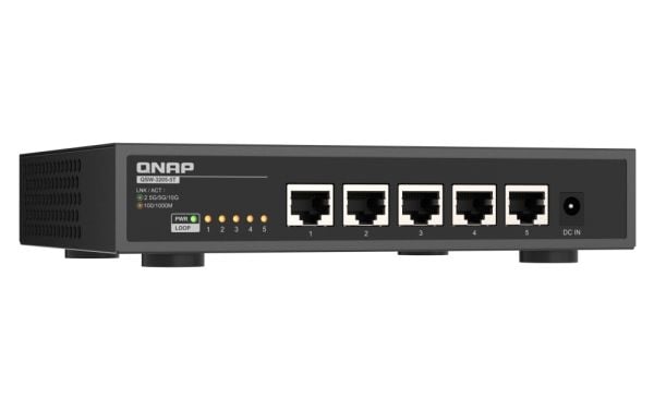 QNAP QSW-3205-5T - Switch - ikke-styrt - 5 x 100/1000/2.5G/5G/10GBase-T - stasjonær