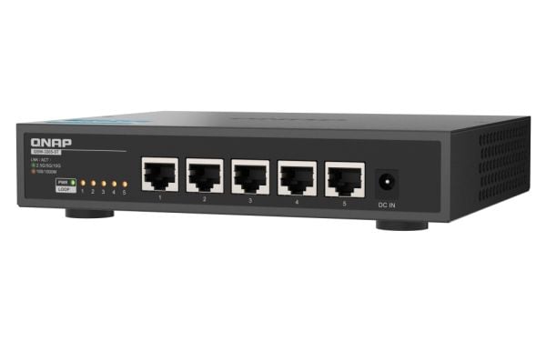 QNAP QSW-3205-5T - Switch - ikke-styrt - 5 x 100/1000/2.5G/5G/10GBase-T - stasjonær