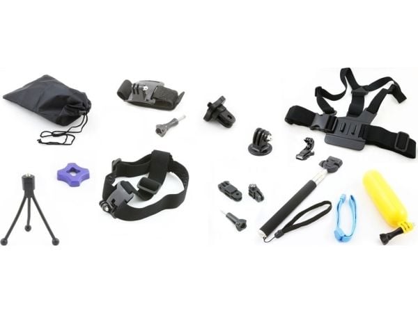Xrec sett/tillbehør for actionkamera på stranden: GoPro/Sjcam/Sony/Tracer/Goclever/Manta/Overmax/Xiaomi/Aee m.fl.