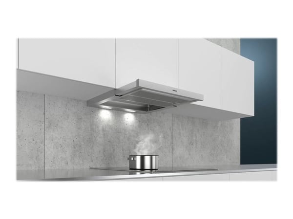 Siemens iQ500 LI67RA561 - Panser - teleskopisk - Nisje - bredde: 52.4 cm - dybde: 29 cm - ekstraksjon og resirkulasjon (-) - rustfritt stål