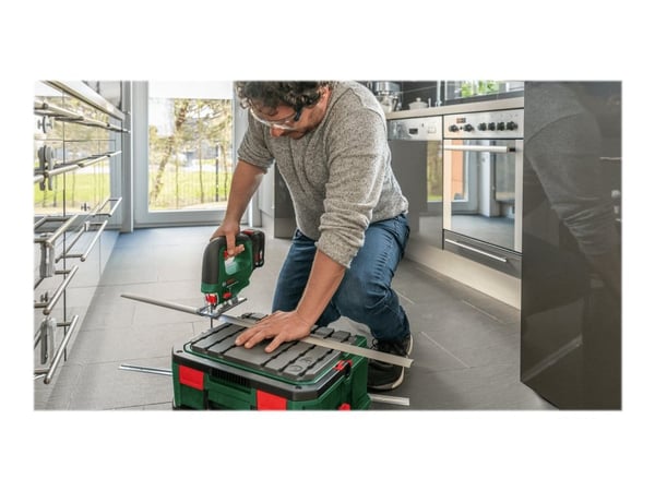 Bosch Universal Saw 18V-100, Kaarikahva, Alumiini, Musta, Vihreä, -45 - 45°, Alumiini, Terästä, Puu, Terästä, 2600 spm - SOLO
