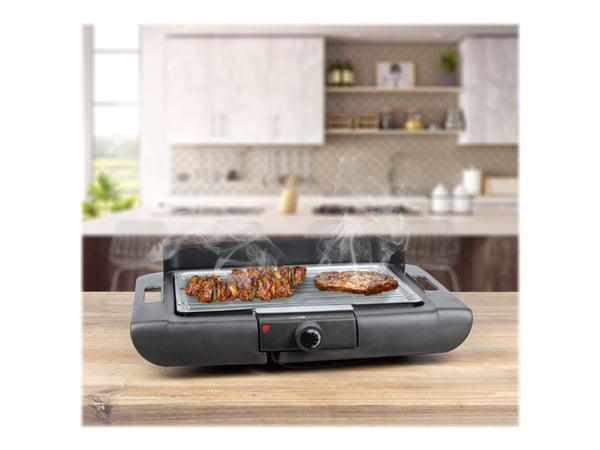 Clatronic BQ 3507, 2000 W, Grilli, Sähkö, Pöydän pinta, Grid, Musta