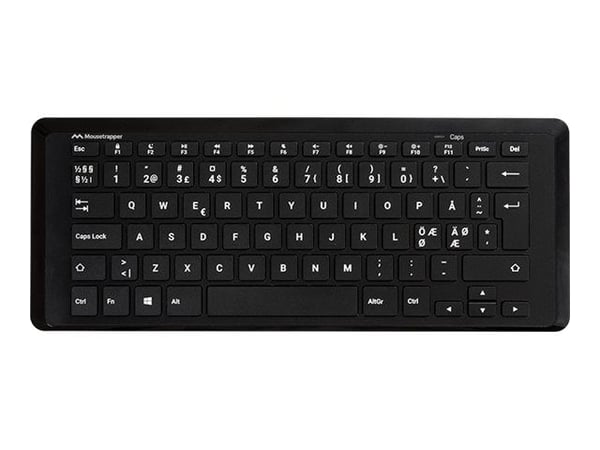 Mousetrapper Type Mini - Näppäimistö - kompakti - langaton - Bluetooth - QWERTY - Pohjoismainen