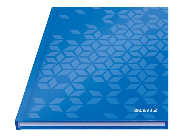 Leitz WOW - Anteckningsblock - fodralbunden - A5 (148 x 210 mm) - rektangulär - 80 ark - linjerad - metalliskt blå - kartong