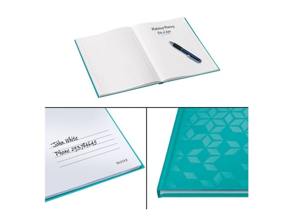 Leitz WOW - Notisbok - eskebundet - A5 (148 x 210 mm) - 80 ark - linjert - isblå