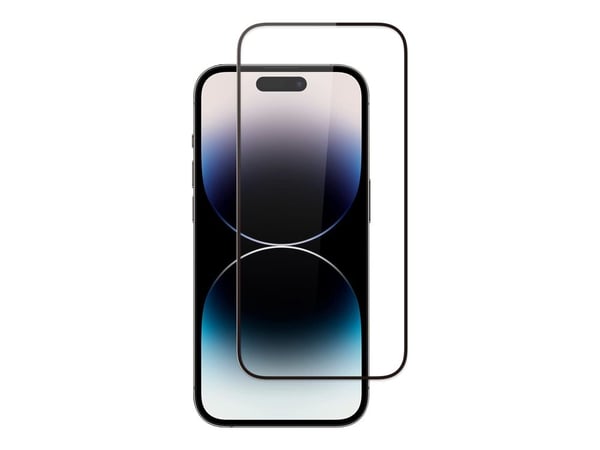 Screenor Premium - Skjermbeskyttelse for mobiltelefon - full deksel - glass - rammefarge svart - for Apple iPhone 15, 16