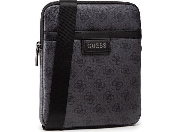 Guess Vezzola tekstil crossbody-veske, svart, 19 x 24 x 2 cm