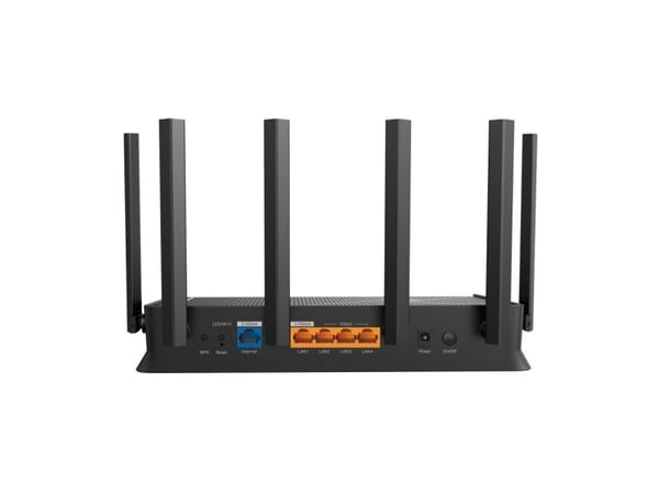 TP-Link Archer BE400, Wi-Fi 7 (802.11be), Dobbelbånd (2.4 GHz / 5 GHz), Ethernet/bredbåndsforbindelse, Svart, Skrivebord/stolperuter