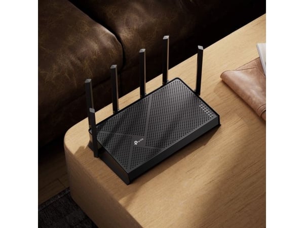TP-Link Archer BE400, Wi-Fi 7 (802.11be), Dobbelbånd (2.4 GHz / 5 GHz), Ethernet/bredbåndsforbindelse, Svart, Skrivebord/stolperuter