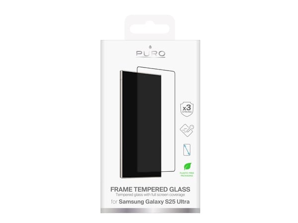 PURO PUSDGFRS25USGBLK, Samsung, Galaxy S25 Ultra, Støtbestandig, Ripebestandig, Sort, Gjennomsiktig, 1 stykker
