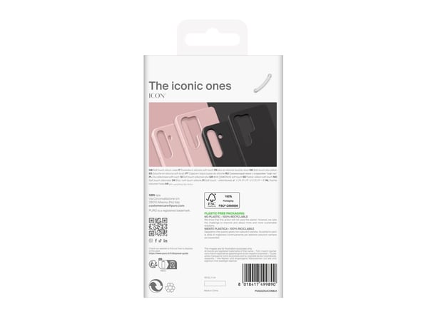 Etui silikonowe Puro Icon til Samsung Galaxy S25 Ultra - sort
