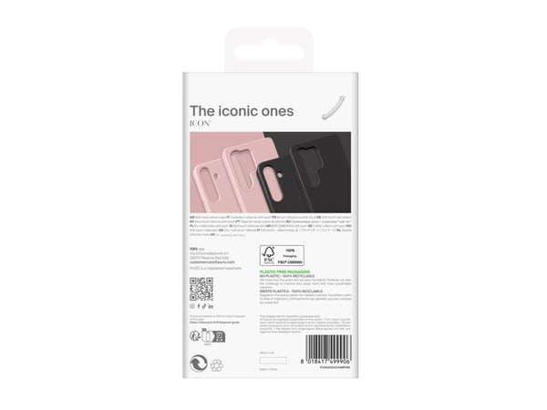 Puro Icon Silikonetui til Samsung Galaxy S25 Ultra - Rosa
