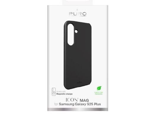 Puro Icon Mag silikon-deksel med MagSafe for Samsung Galaxy S25+ - svart