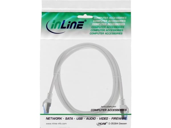 InLine 72614, 1,5 m, Cat6a, S/FTP (S-STP), RJ-45, RJ-45, Grå