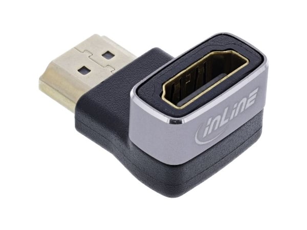 InLine HDMI-sovitin A pistorasia 90° pohja 8K UHD (17991F)