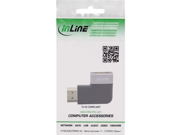 InLine 17991E, HDMI A, HDMI A, Svart, Grå