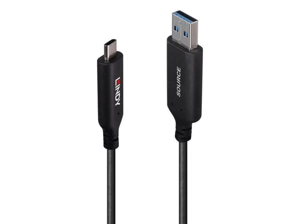 Lindy 25 m USB 3.2 Gen 1 Typ A till C hybridkabel (43396)