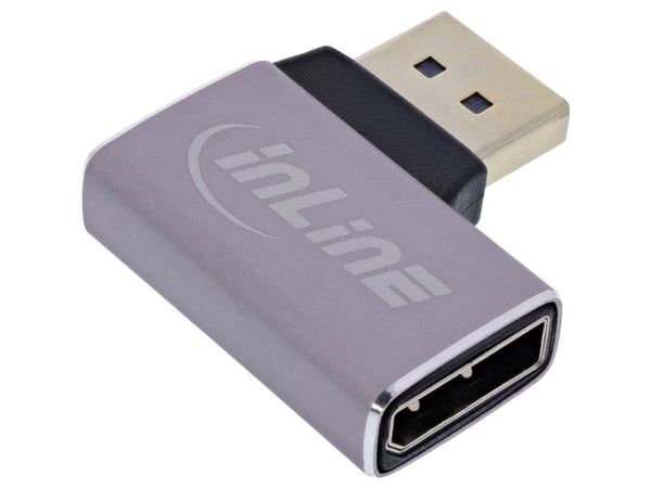 InLine DisplayPort 1.4 -sovitin uros/naaras 90° oikealle 8K (17291D)
