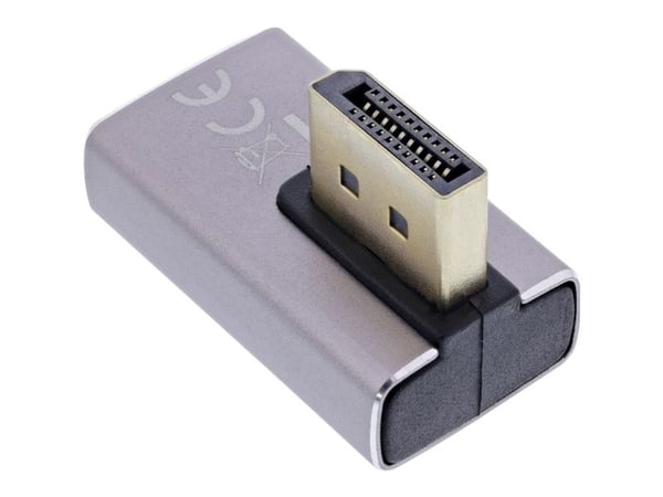 InLine 17291I, DisplayPort, DisplayPort, harmaa, musta