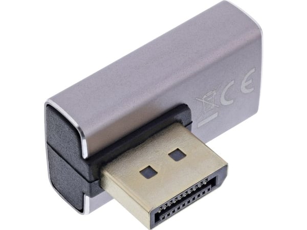 InLine 17291I, DisplayPort, DisplayPort, harmaa, musta