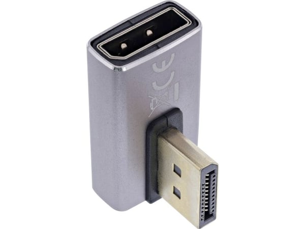 InLine 17291I, DisplayPort, DisplayPort, harmaa, musta
