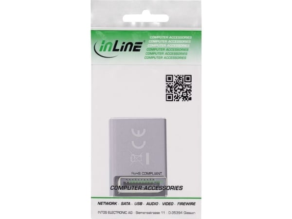InLine DisplayPort 1.4 adapter stikkontakt 90° topp 8K (17291G)