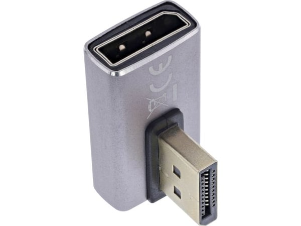 InLine 17291H, DisplayPort, DisplayPort, harmaa, musta