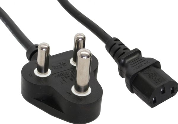 InLine B-16652R, 1,8 m, Virtapistoke tyyppi D, C13 liitin, H05VV-F, 5 A