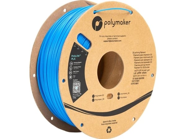 Polymaker PA02064 3D-utskriftsmaterial Polyacticacid (PLA) blå 1 kg (PA02064)