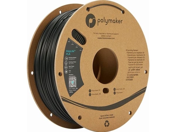 Polymaker PM70896 filament PLA høy stivhet strekkfasthet 1,75 mm 5000 g svart (PM70896)