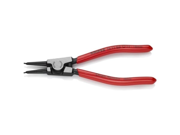 Knipex 46 11 G3, Låsringstång, Kromvanadinstål, Plast, Röd, 140 mm, 86 g