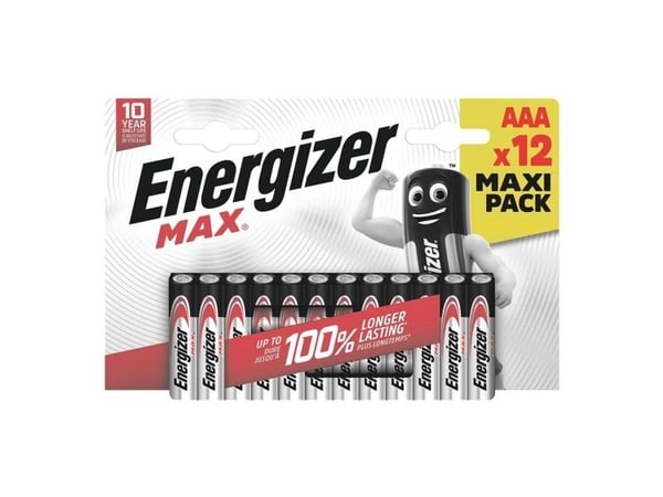 Energizer AAA paristo Max Alkalinen mangaani 1,5 V 12 kpl