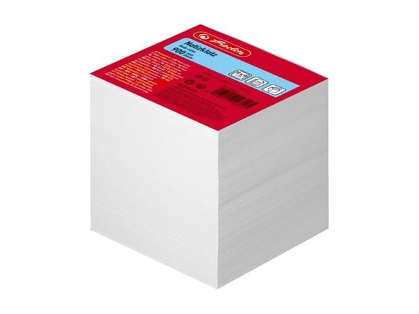 Herlitz 146225, kvadratisk, hvit, papir, 90 mm, 90 mm, 900 ark