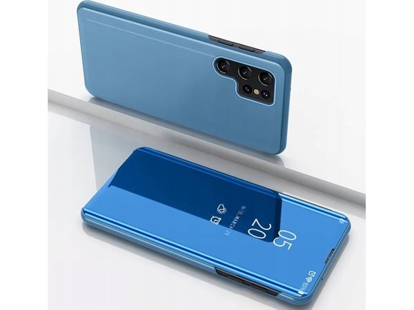 Clear View Kotelo Samsung Galaxy S25 Ultra flip cover - sininen