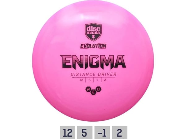 Discmania discgolf Distance Driver NEO ENIGMA Evolution 12/5/-1/2 Pink