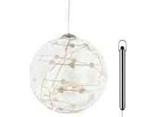 Sirius Home Sweet Christmas Ball, Light decoration figure, Transparent, Glass, 8 bulb(s), LED, Battery