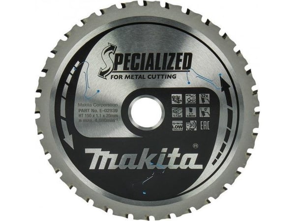 Makita T.C.T. spesialisert sagblad 150x1.1x20mm 0° T32 E-02939