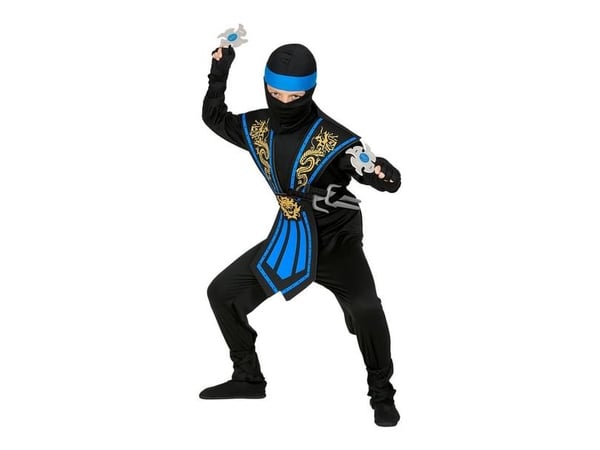 Blå combat ninja-kostym