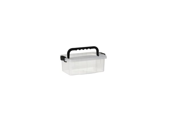 Plast team förvaringsbox UNO BOX 11,5 liter transparent PP med lock svarta (12340800) 1 st