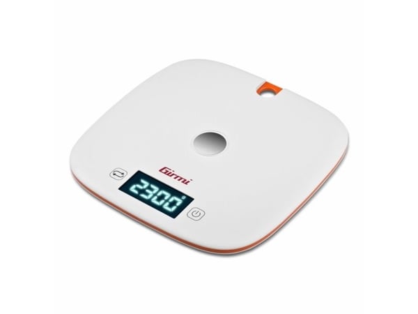 Girmi PS02, Elektronisk kjøkkenvekt, 5 kg, 1 g, Oransje, Hvit, Benkeplate, Rund