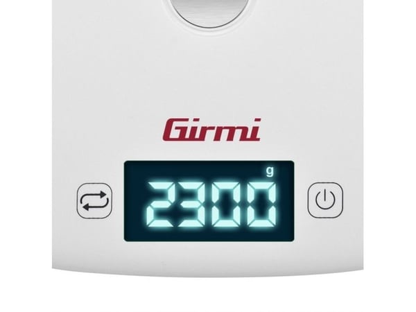 Girmi PS02, Elektronisk kjøkkenvekt, 5 kg, 1 g, Oransje, Hvit, Benkeplate, Rund