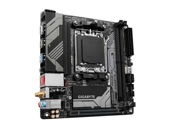 Gigabyte A620I AX - 1.0 - hovedkort - mini-ITX - Socket AM5 - AMD A620 Chipset - USB 3.2 Gen 1, USB-C 3.2 Gen 1, USB 3.2 Gen 2 - 2.5 Gigabit LAN, W...