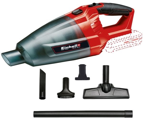 Einhell TE-VC 18 Li - Solo, Tørr, Uten pose, Sort, Rød, 0,54 l, Plast, Batteri - SOLO