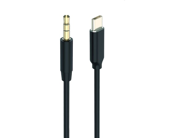 2GO 797219, 3.5mm, Uros, USB Type-C, Uros, 1 m, Musta