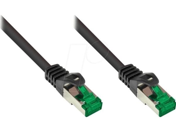 Alcasa 8062-H100S, 10 m, Cat6+, S/FTP (S-STP), RJ-45, RJ-45, Sort