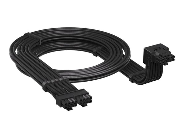 CORSAIR Type 5 (Style B) - Strømkabel - 16-stifts PCI-strøm (hann) nedvinklet til 8-pins PCIe-strøm (hann) - 65 cm - svart