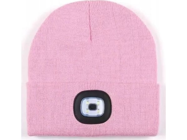Rosa lue med LED-lommelykt