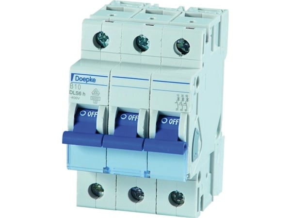 DOEPKE LS-Schalter B10A DLS-6H-B10-3-6-KA 6kA 3-polig 400V B-Characteristic DLS-6H-B10-3-6-KA (09914111)