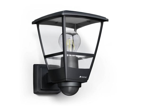 Steinel AUSSENLEUCHTE L 10 S SW 084769 utendørs vegglampe med bevegelsessensor LED (RGB) E27 15 W sort